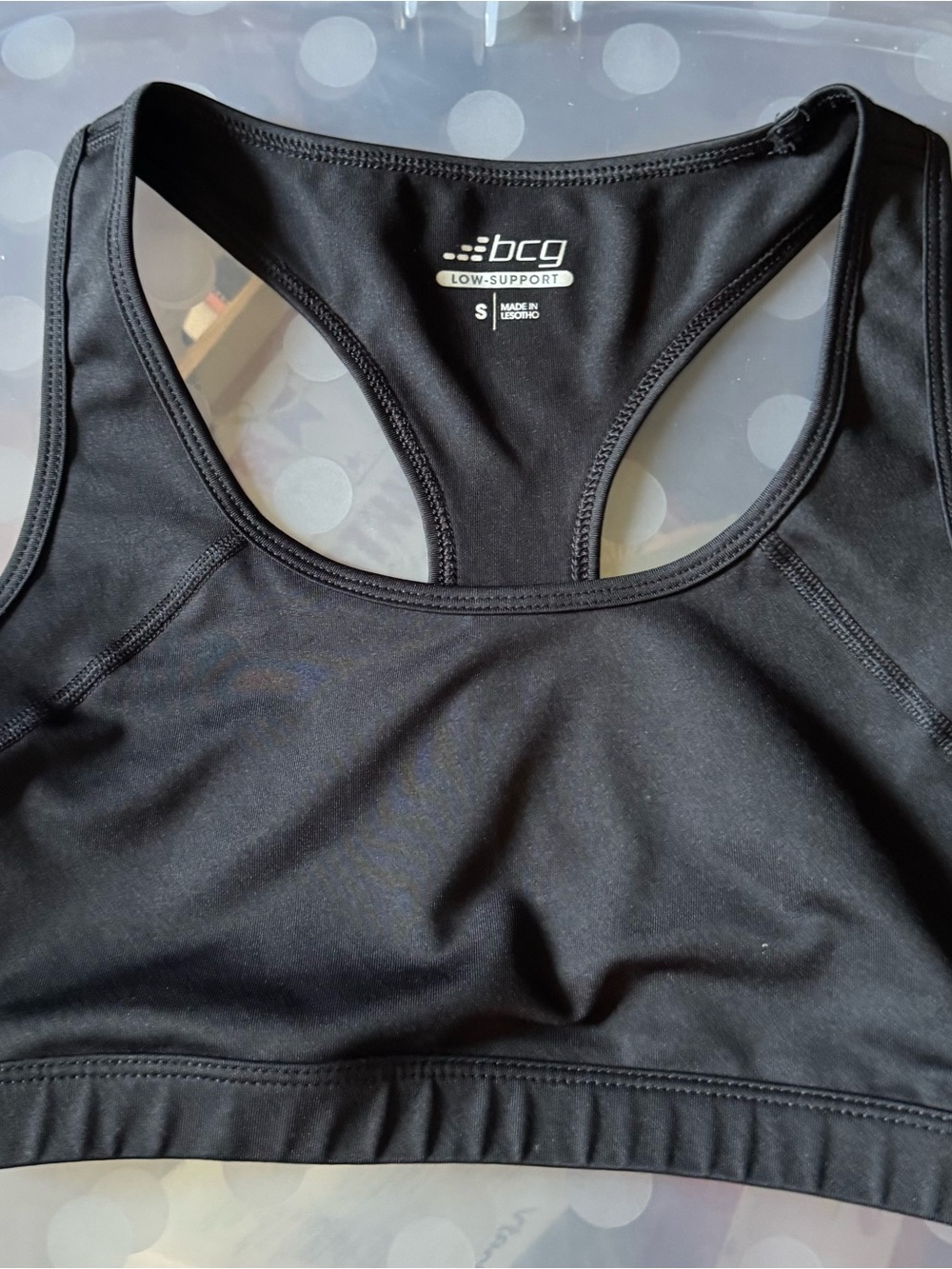 bcg Black Racerback Low-Support Sports Bra